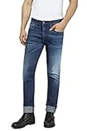 Replay Herenjeans Grover Straight-Fit Hyperflex met stretch, 009, medium blue., 28W x 30L