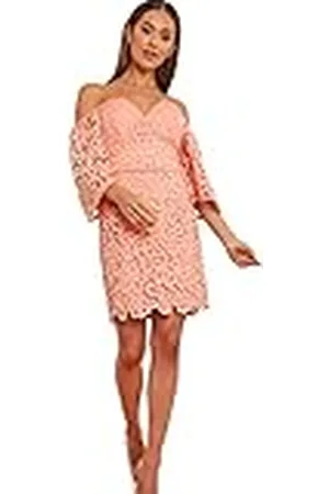 Chi Chi London Bardot Premium kanten mini-jurk voor dames in voor speciale gelegenheden, , 42
