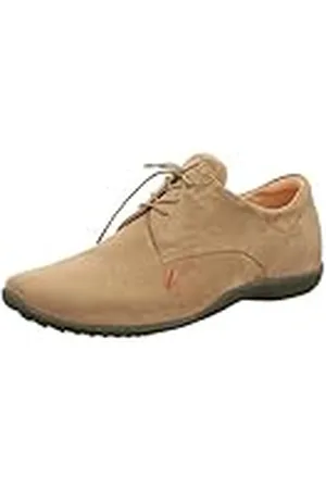 Think! Heren Stone_3-000275 chroomvrij gelooid duurzaam vervangbaar voetbed veterhalfschoenen, 4010 beige, 46 EU, , 46 EU