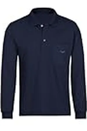 Trigema Poloshirt voor heren met lange mouwen, navy, S