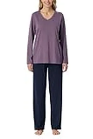 Schiesser Damespyjama, lang, katoenen nachtkleding, pyjamaset, , 40