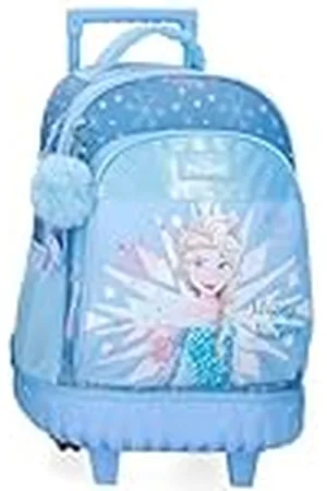 Disney Joumma Bags "Frozen Magic" kinderrugzak, , van polyester, verstelbare bandjes voor comfortabel dragen, verschillende vakken, met blauwe pompon, , Rugzak met wielen