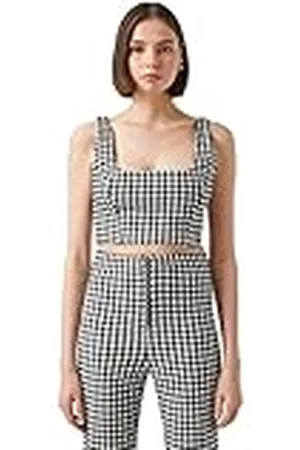 Koton Dames U-hals Check Tanktop, , 40