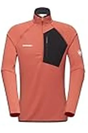 Mammut Polartec Power Grid Herenshirt, Halve Rits, Functioneel Shirt, Bovendeel Voor Sporters, Maat XXL, , Oranje