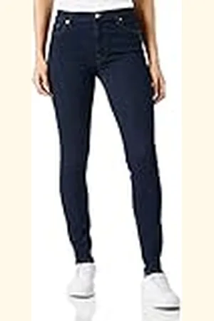 7 for all Mankind Dames Hw Skinny Slim Illusion Luxe Jeans, , 23
