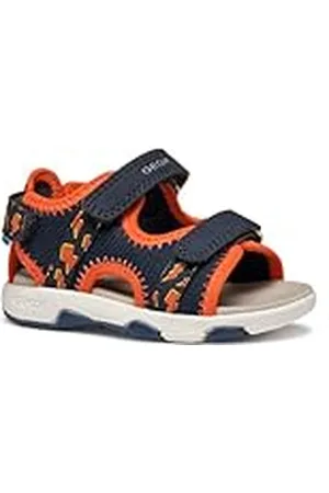 Geox B Multity Jongenssandalen, marineblauw/oranje, maat 27, Marineblauw/Oranje, 27 EU