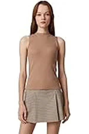 Koton Dames ronde hals katoen slim fit geribbelde tanktop, , L