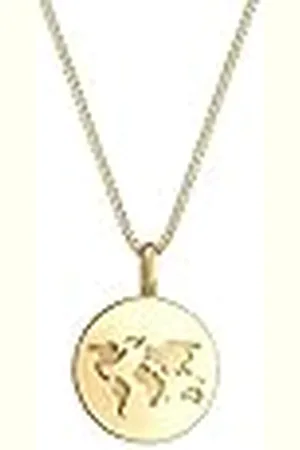 Elli Halsketting halsketting dames met wereldbol hanger Wanderlust in 925 Sterling Zilver rosé verguld