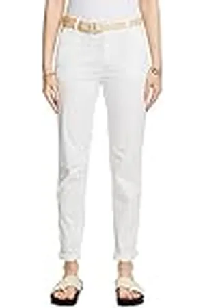 ESPRIT Dames 993EE1B312 broek, 100/wit, 34/34, , 34W x 34L