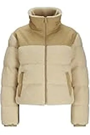 JACK & JONES Dames Jxlisa Teddy Puffer Jacket OTW Pufferjas, Fog/Detail:blok, XS