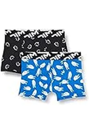 Dim Boxershorts voor jongens, gerecyclede microfoon, 2 stuks, Smiley Mauve/Bandana, 14 Jaren
