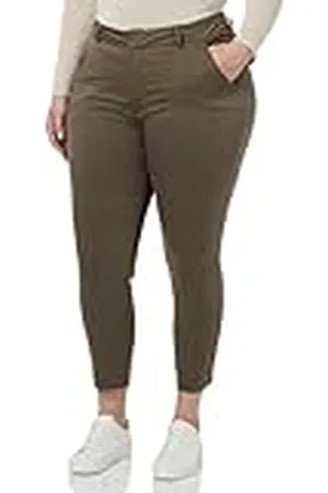 Kaffe Damesbroek Cropped Length Slim Fit Mid Rise Regular Waist Damesbroek, , 30