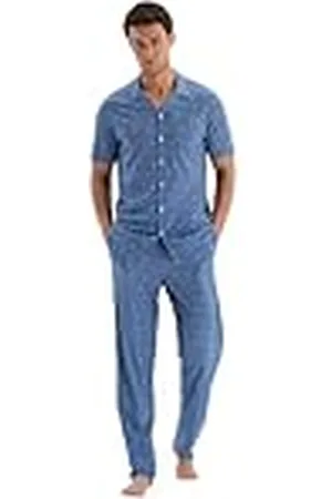 Dagi Blue Fashion Gebreide Regular Waist Supreme Lange Leg Korte Mouwen Shirt Collar Shirt en Broek, , XL, , XL