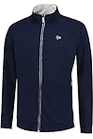 Dunlop Heren Club Mens Knitted Jacket Tennis Shirt, Navy/Wit, 3XL, , 3XL