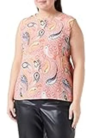 USHA Dames blouse top mouwloos 10127198, roze meerkleurig, XL, , XL