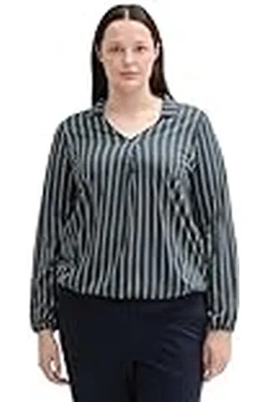 TOM TAILOR Dames Plussize Longsleeve T-shirt, , 46 NL