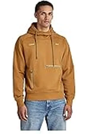 G-Star RAW Heren Moto Loose Hooded Sweater, Brown (Oxide ocre A613-1329), S