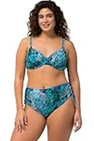 Ulla Popken Dames, slangen, beugelcups, verstelbare bikini met dubbele bandjes, , 54