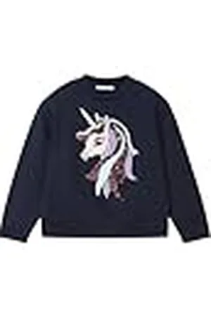 TOM TAILOR Sweatshirt voor meisjes met pailletten, eenhoorn, , 92-98