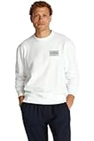 Tommy Hilfiger Heren MONOTYPE LABEL SWEATSHIRT MW0MW37466 Pullover Sweatshirt, Wit, 3XL, , 3XL grote maten