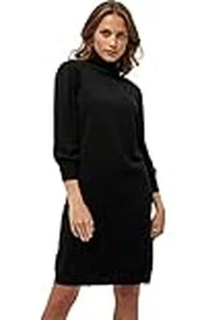 Minus Dames Mersin Highneck Knit Casual Jurk, zwart, S