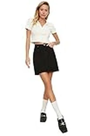 Trendyol Black Basic Mini Denim rok voor dames, , 36