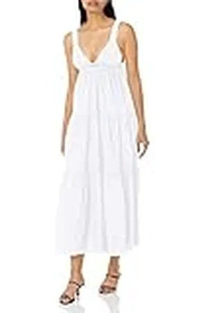 Emporio Armani Swimwear Ultralight Popeline Long Dress voor dames, , L, , L