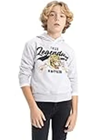 DeFacto Sweatshirt met capuchon voor jongens, , 8-9 Jaar