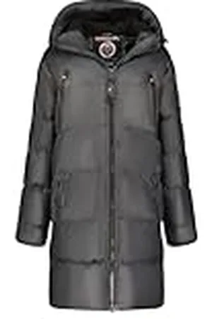 Geographical Norway Adrianna Lady Lange parka voor dames, dik, warm, herfst, winter, dunne jas, capuchon, imitatiebont, winddichte jas, elegante donsjack voor dames ( M), , M