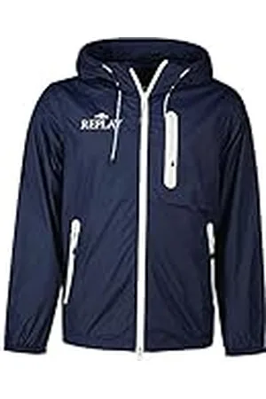 Replay Herenjas met capuchon, Blauw 085, S