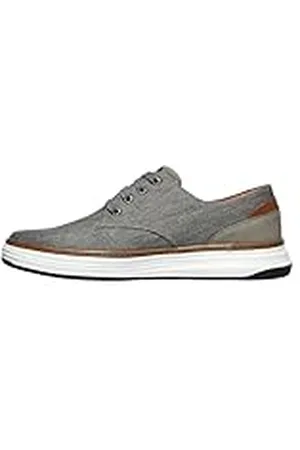 Skechers Heren Moreno Canvas Oxford Schoen, Taupe Doek, 43 EU