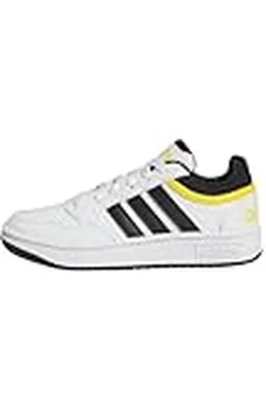 adidas Uniseks kinderhoops schoenen, Cloud White Core Black Bold Gold, 38 2/3 EU