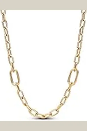 PANDORA ME Gliederhalskette mit kleinen Gliedern aus Sterling Silber mit 14 Karat vergoldete Metalllegierung, Kompatibel ME Collection, 50cm, 369685C00-50