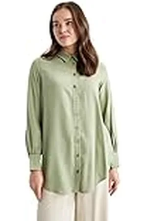 DeFacto Hemdblouse met lange mouwen voor dames, hemd met knopen voor vrijetijdskleding, , XS