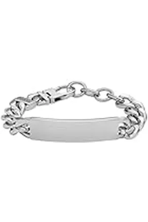 Fossil Drew Herenarmband van roestvrij staal met karabijnsluiting