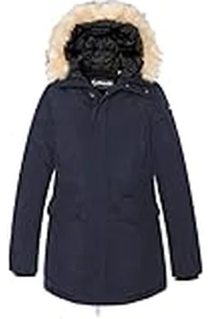 Schott NYC JKTNELLYW Parka met capuchon, imitatiebont, Schott, Navy, XS voor volwassenen
