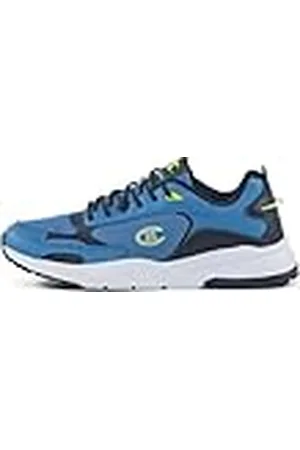 Champion Ramp Up Ripstop Low herensneakers, blauw/marineblauw/citroen (BS106), 44 EU, , 44 EU