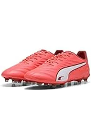 PUMA Unisex King PRO FG/AG voetbalschoen, gloeiend rood wit-rood vuur, 6 UK, Gloeiende Rode Wit Rood Vuur, 39 EU
