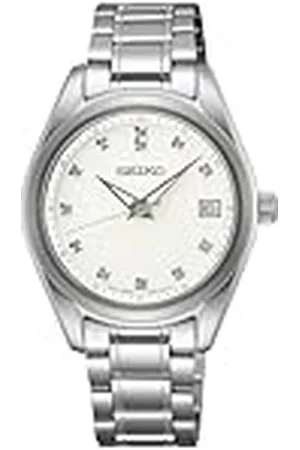 Seiko Analoog kwartshorloge voor dames met roestvrij stalen armband SUR579P1, , Klassiek
