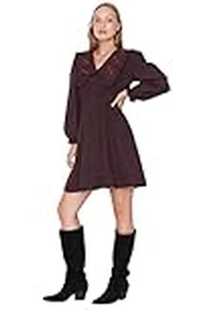Trendyol Dames Fisherman Collar Knitwear Jurk, , 42