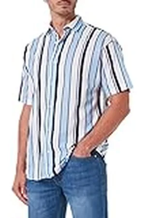 JACK & JONES Heren Joraloha Stripe Ss Shirt, , M
