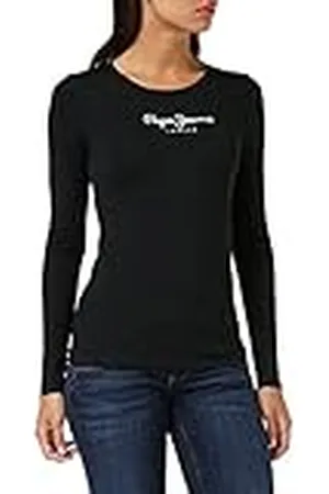 Pepe Jeans Vrouwen New Virginia T-Shirt Slim Fit Lange Mouw Blauw, , S