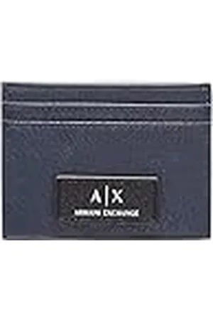Armani Exchange Herenkaarthouder, faux lederen textuur Travel Accessory-Passport Case, , Eén maat