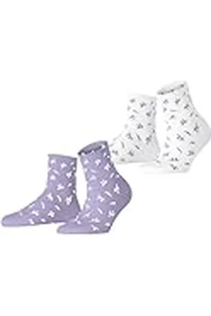 ESPRIT Dames Sokken Twig W Sso katoen gedessineerd 2 paar, , 35-38