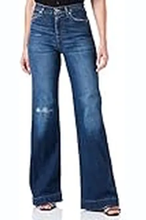 7 for all Mankind Dames Modern Dojo Jeans, Dark Blue, Regular Maat 23, , 23