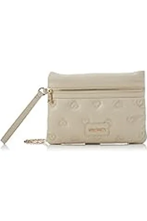 Moschino PU-tas reliëf ivoorkleurig, schoudertas voor dames