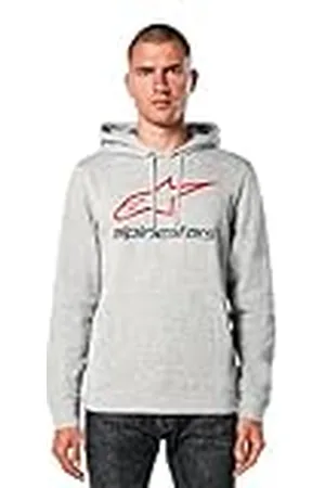 Alpinestars Always Hoodie V3 Sweatshirt met capuchon voor heren, grijs gemêleerd/rood/zwart, XXL, grijs gemêleerd/rood/zwart, XXL