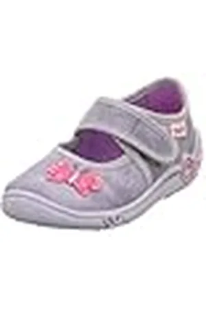 Superfit Mädchen BELINDA Hausschuhe, HELLGRAU/PINK 0600