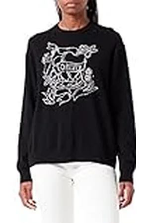 Moschino Dames Regular Fit Longsleeve met Tattoo Effect Heart Intarsia Pullover, , 42