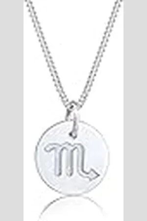 Elli Dames echt sieraad halsketting zilveren ketting ketting met hanger ster ster sterrenbeeld astro trend Swarovski kristallen sterling 925 45 cm lengte, Scorpion, Sterling , Geen